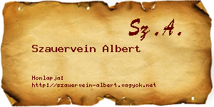 Szauervein Albert névjegykártya