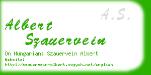 albert szauervein business card